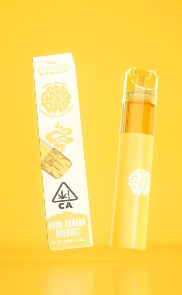 GRAB AND DAB SOUR BANANA SHERBET DISPOSABLE